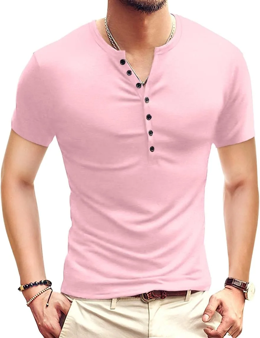 

Мужская футболка Henley с длинным рукавом Slim Fit YTD