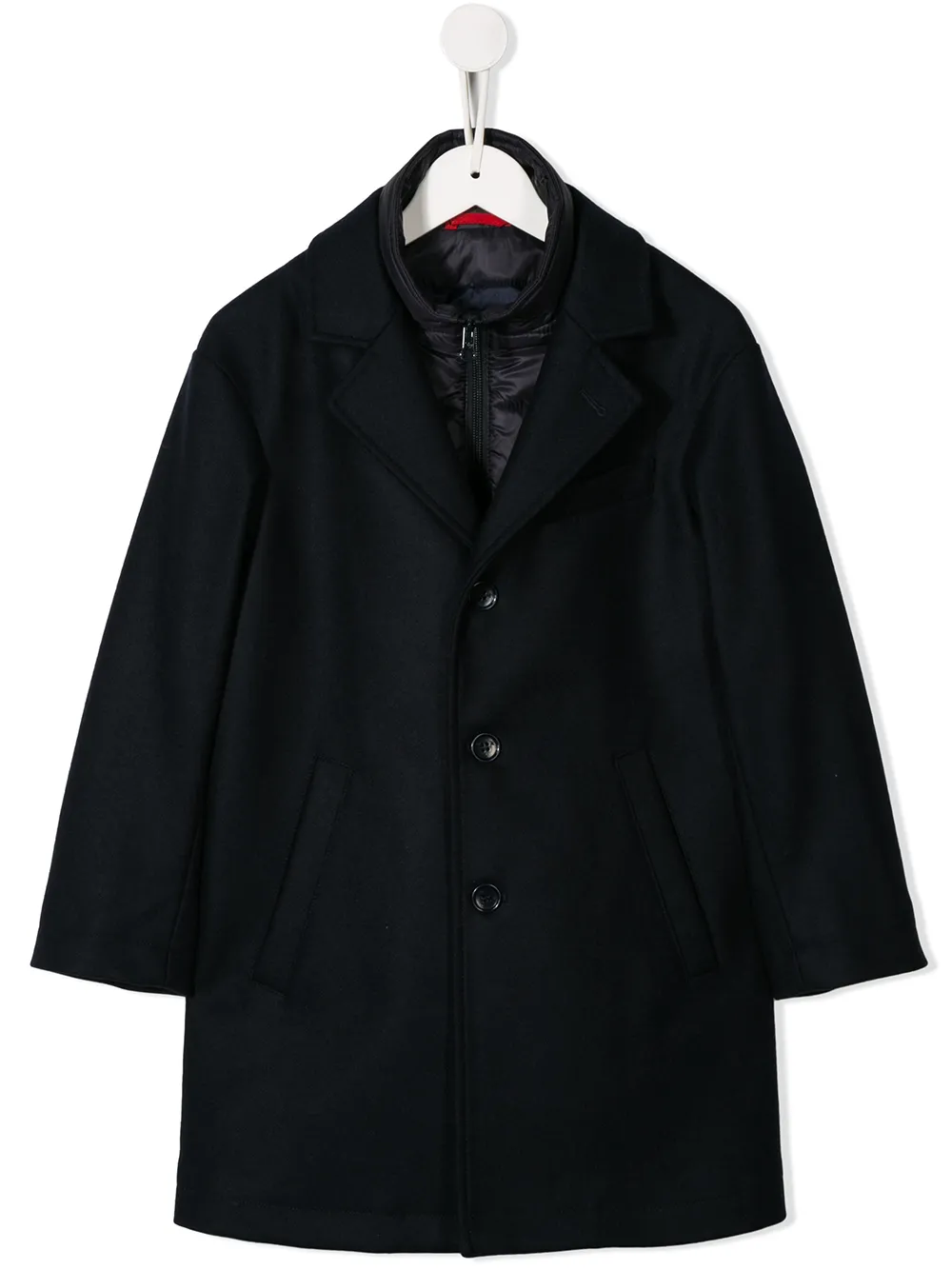 

Однобортное приталенное пальто Fay Kids, синий