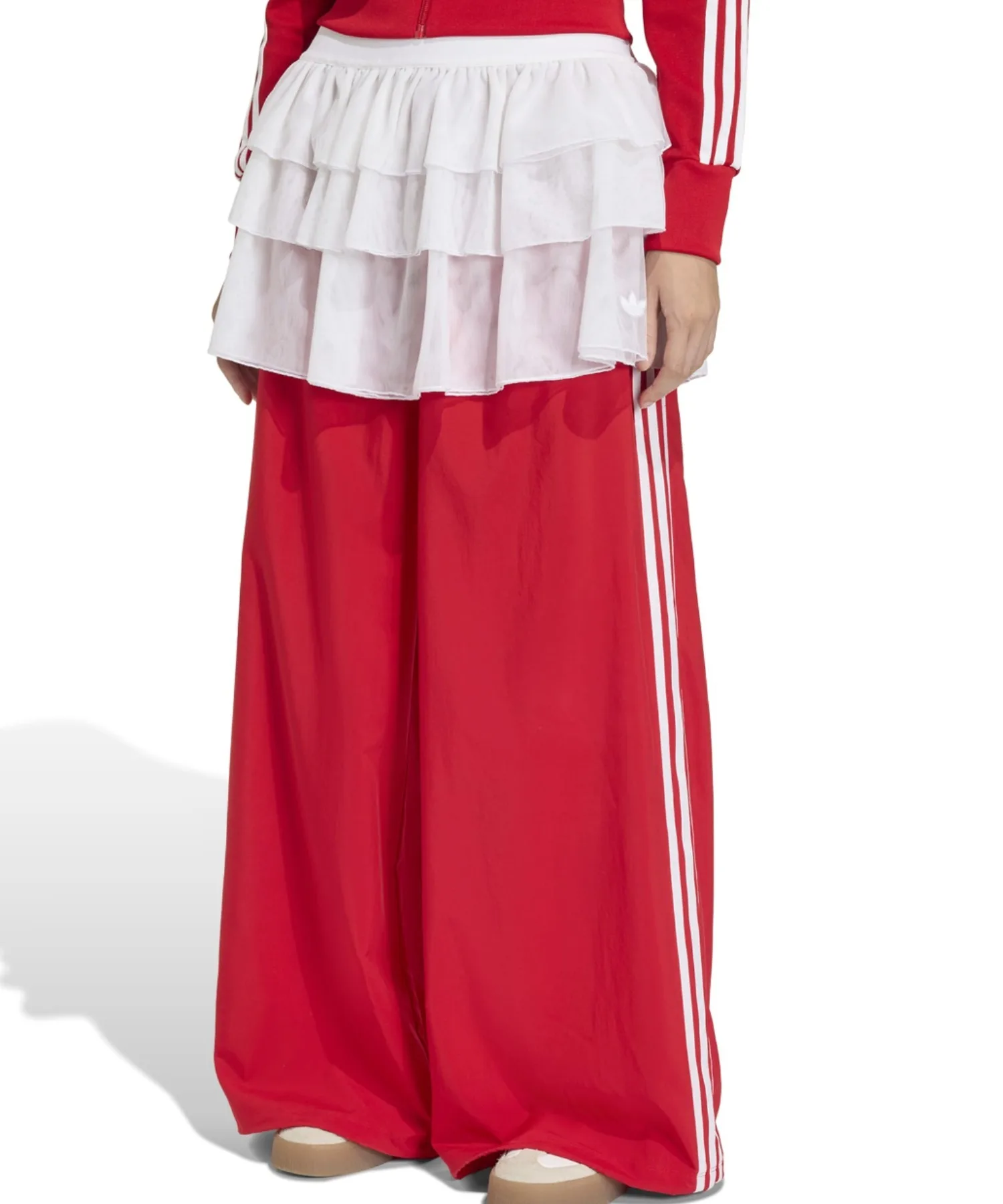 Женские брюки oversize adidas LACE ADILENIUM FB TRACK PANTS красные