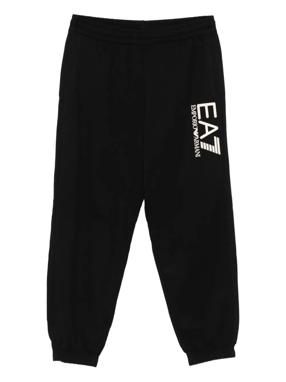 

Хлопковые брюки с логотипом Ea7 Emporio Armani, черный