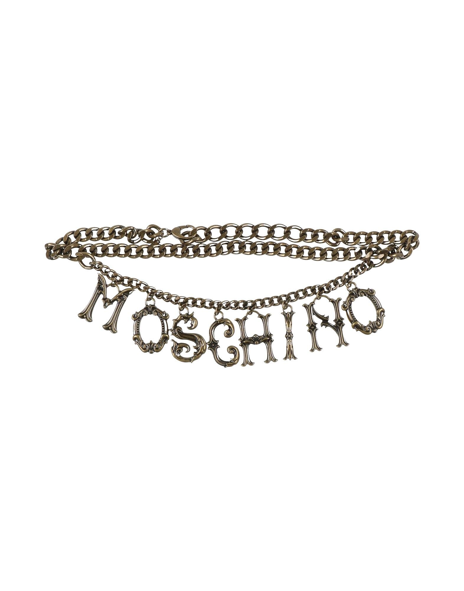

Ремень Couture Moschino, бронзовый