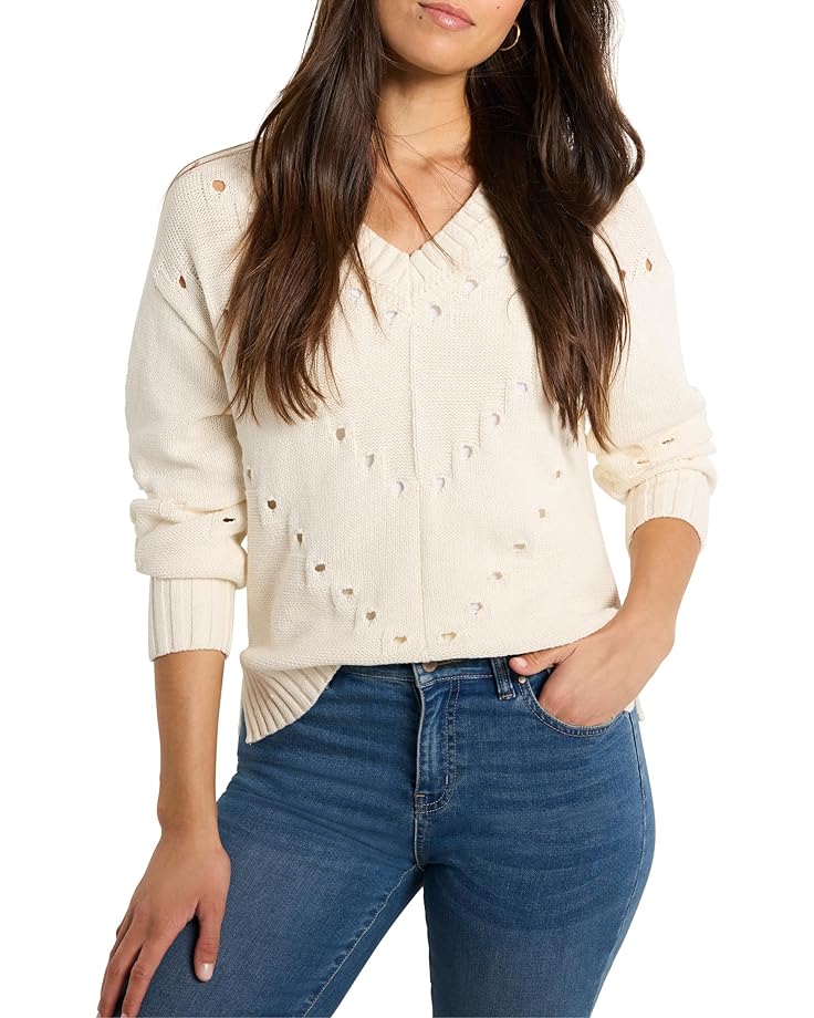 

Свитер NIC+ZOE Pointelle Cord Sweater, цвет Classic Cream