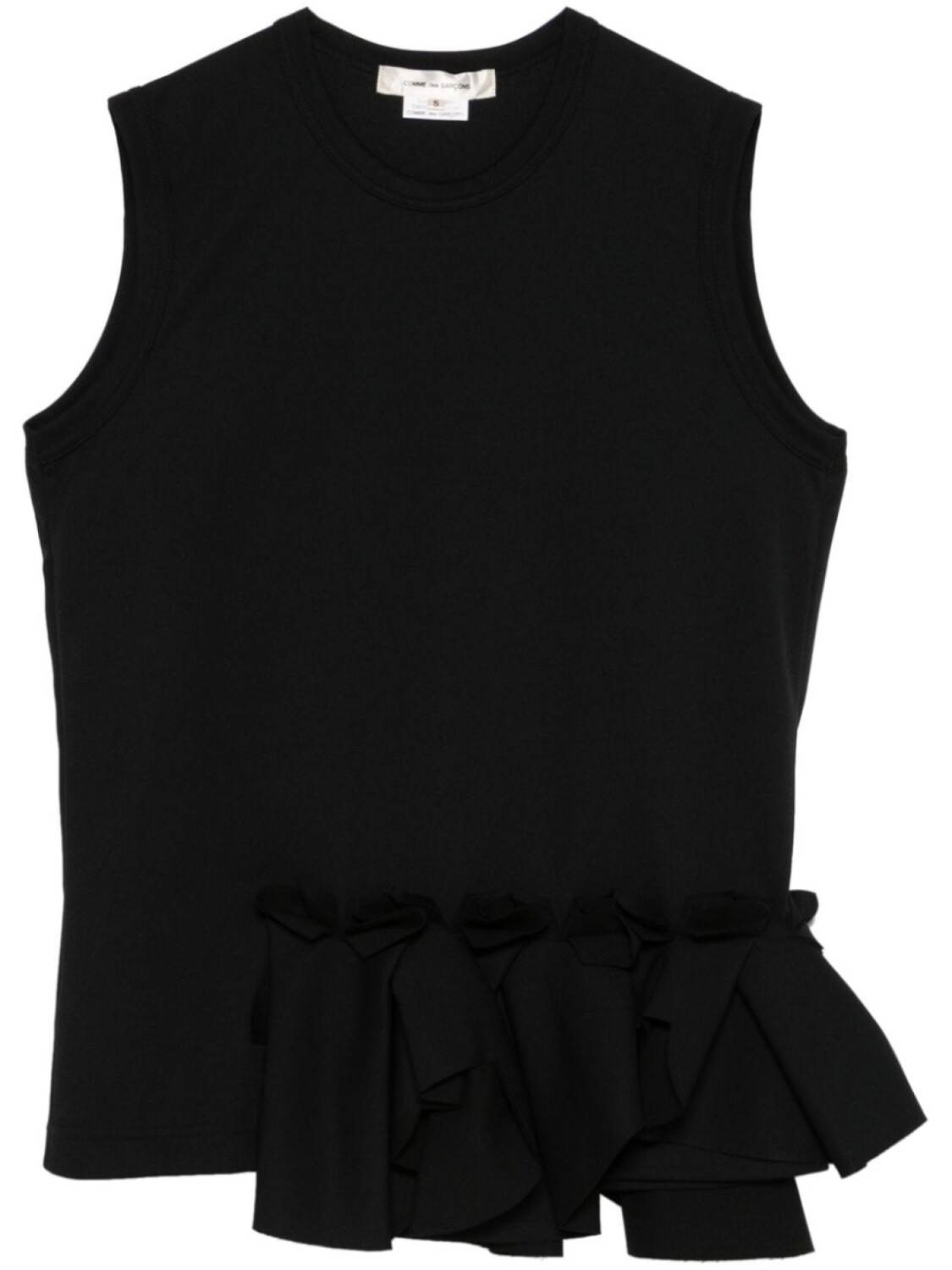 

Comme Des Garçons топ с оборками, черный