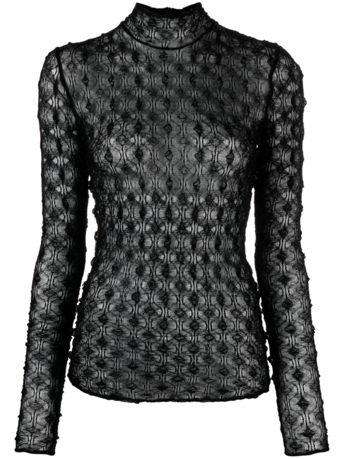 

ISABEL MARANT кружевной топ Toxani с воротником-стойкой, черный