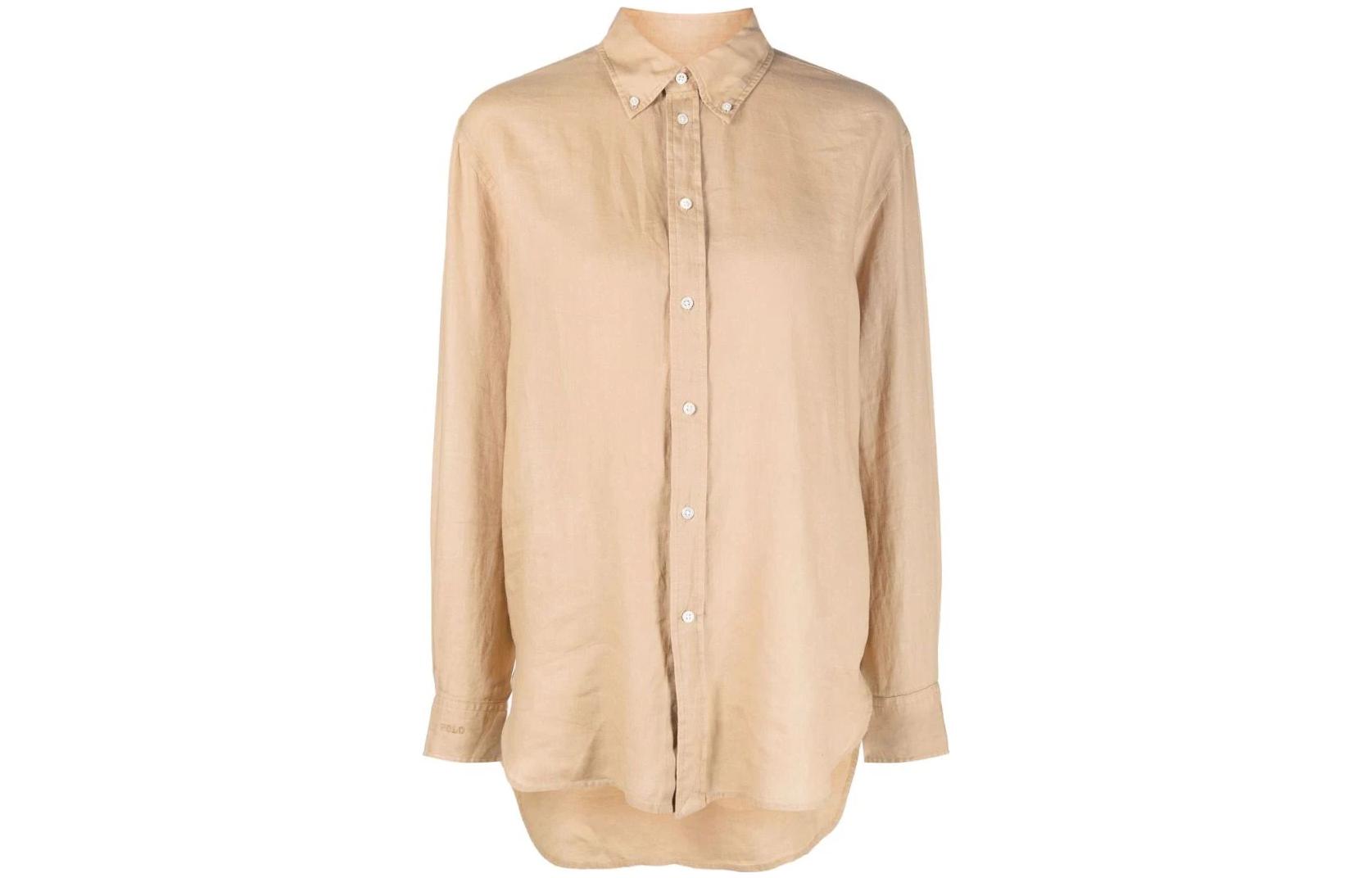 Рубашка FW22 женская Apricot Polo Ralph Lauren, Apricot — фото 3