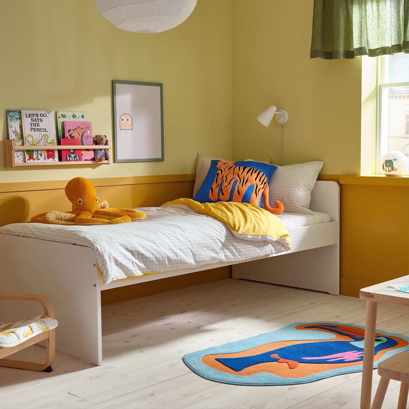 Пуф-матрас IKEA SLAKT, бежевый/зеленый — фото 2