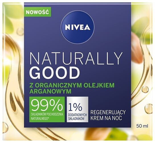 

Восстанавливающий ночной крем с органическим аргановым маслом 50мл Nivea, Naturally Good