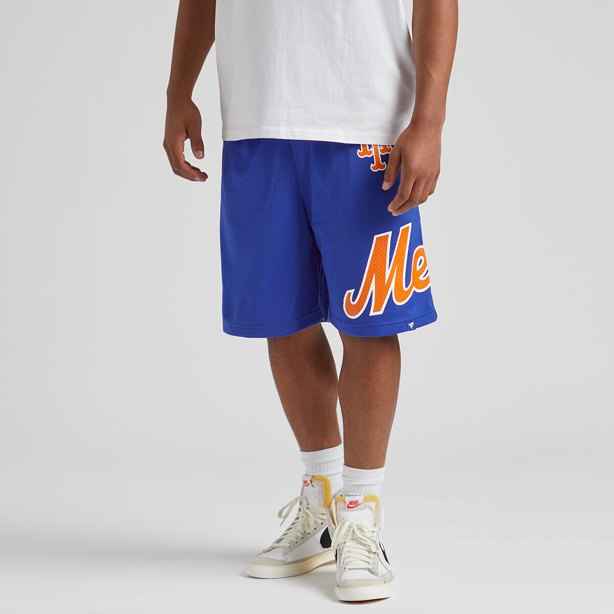 Шорты MLB NEW YORK METS FUNDAMENTALS MESH Shorts Nike, цвет Tiefes Royalblau/Dunkelorange — фото 3