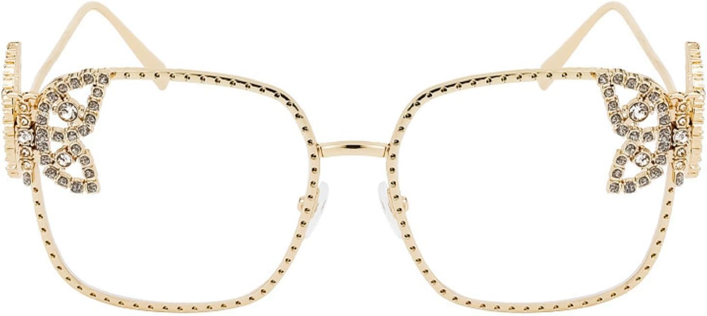 

Роскошные солнцезащитные очки с многоугольными линзами и стразами, женские, в ретро-стиле, с металлической оправой в виде бабочки, защита от ультрафиолета UV400, артикул 98113 Melrose, Gold Clear