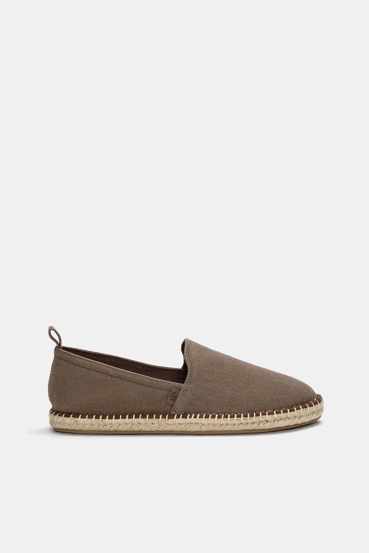 

Холщовые эспадрильи Pull And Bear, коричневый