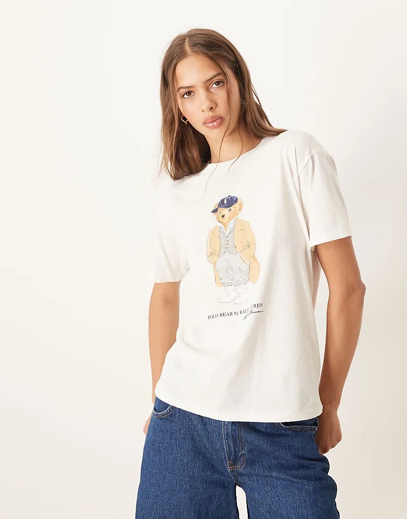 

Футболка с медведем Polo Ralph Lauren серого цвета