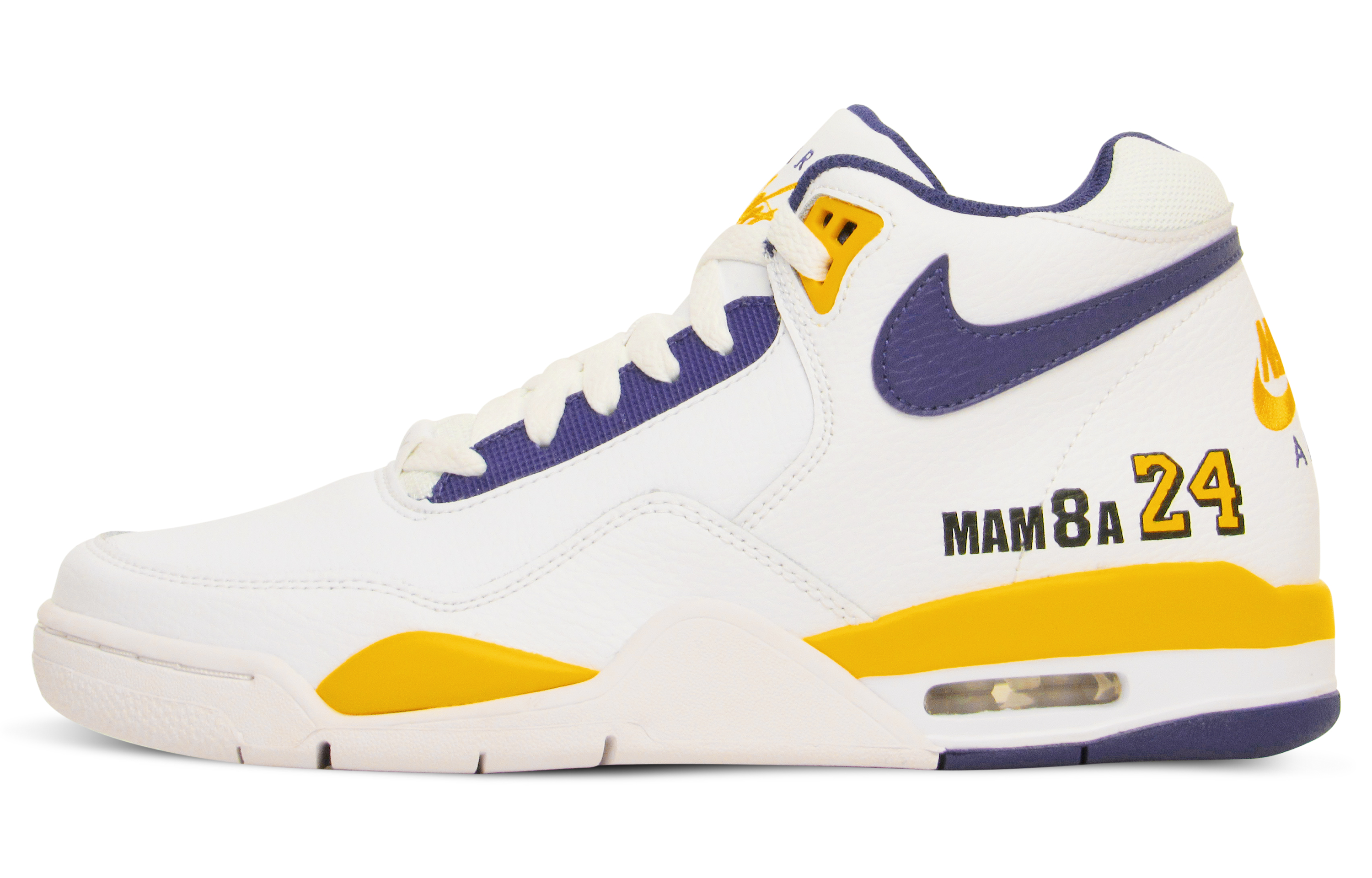 

Nike Баскетбольные кроссовки Flight Legacy мужские, средние, белые/фиолетовые/золотые
