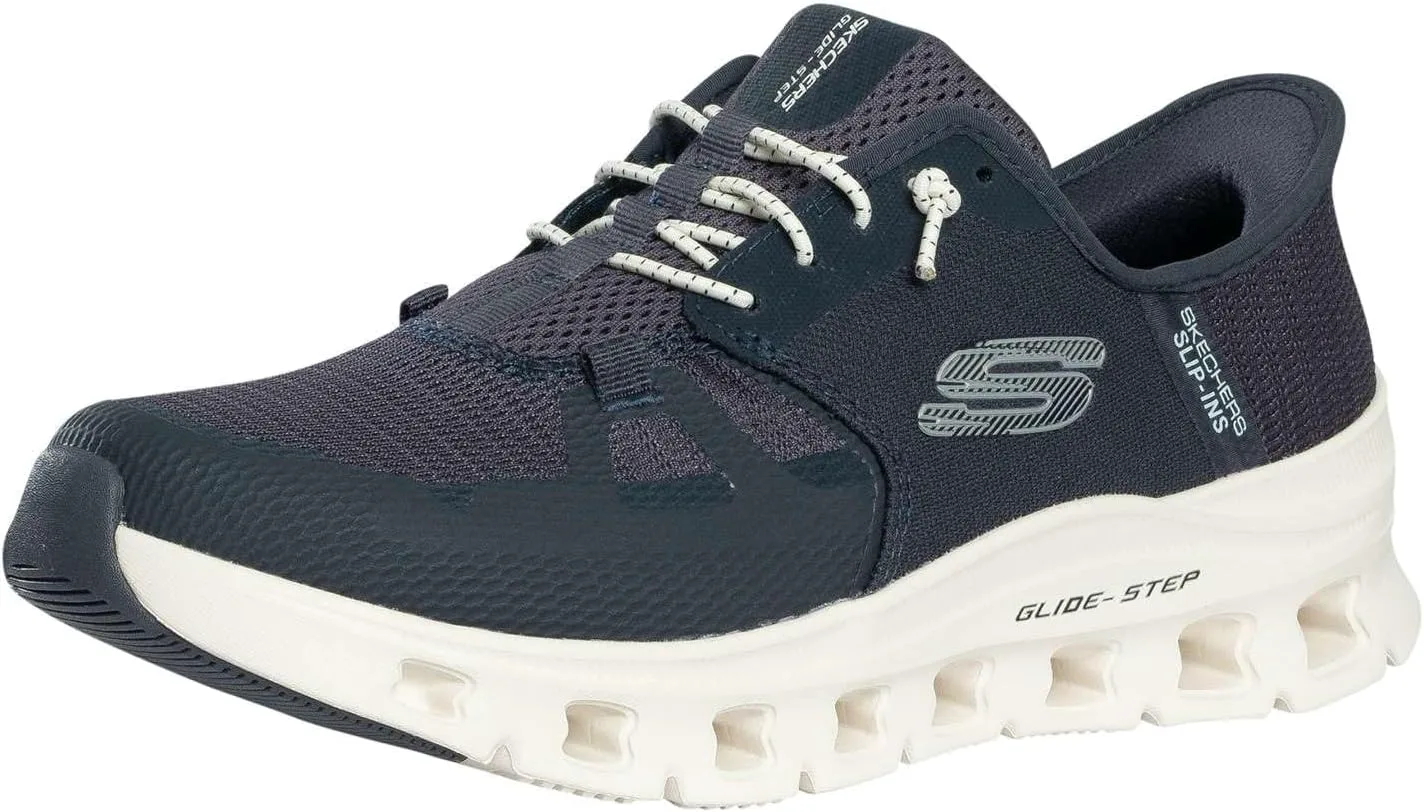Мужские кроссовки Skechers Glide-Step Pro с удобной посадкой без шнурков, темно-синий