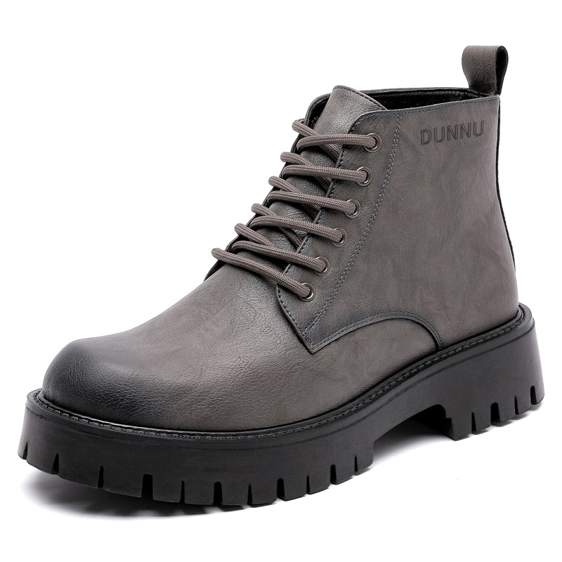 

Dunnu Мужские ботинки Martin без подкладки серые, цвет Gray, Unlined