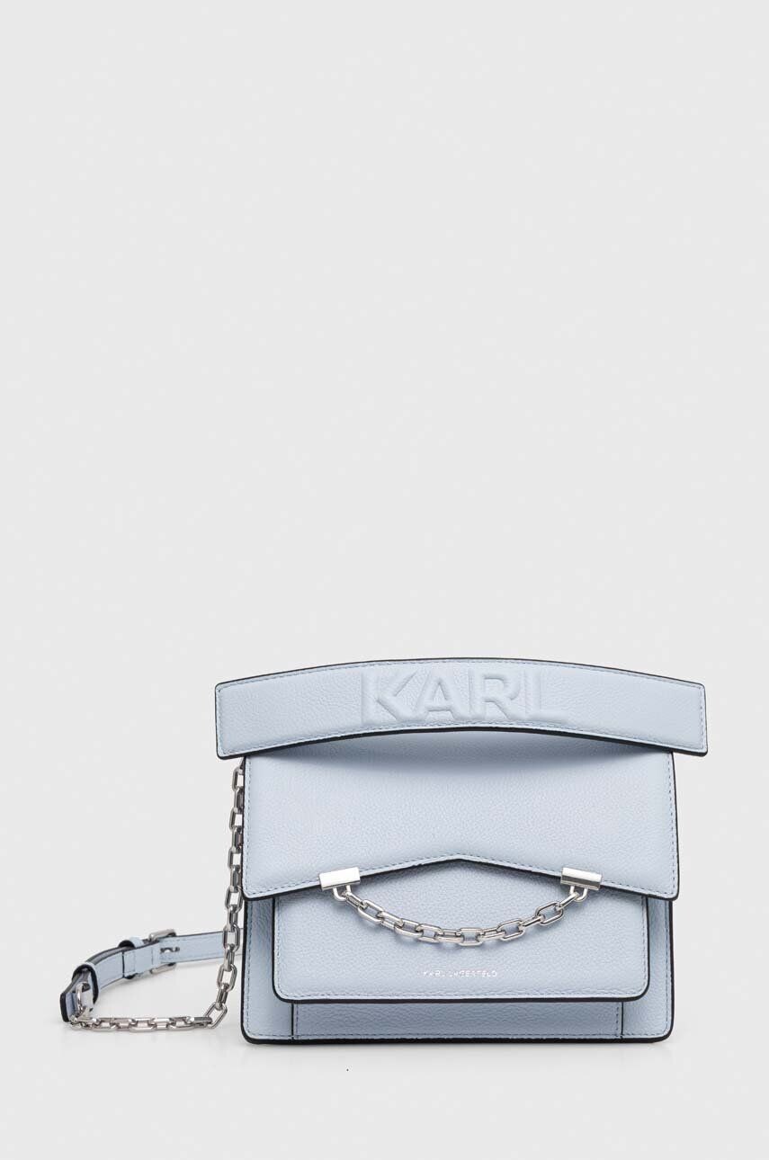 

Кожаная сумочка Карла Лагерфельда Karl Lagerfeld, синий