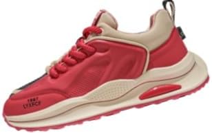 

Модные мужские спортивные кроссовки - низкие дышащие повседневные спортивные обувь, подходит для ежедневной носки Fusecottc, красный