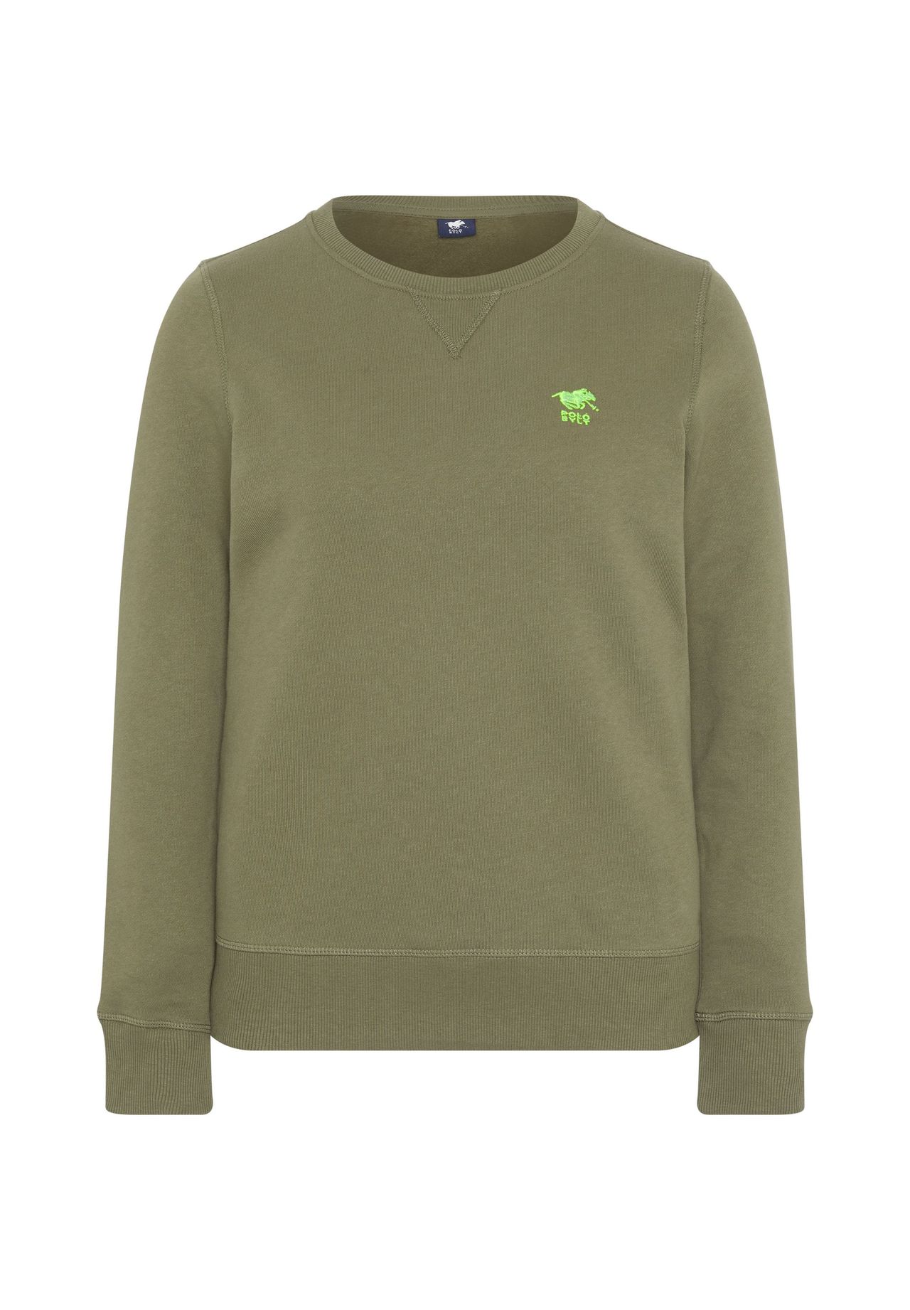 

Свитер с вышивкой этикеток POLO SYLT, цвет 18-0521 Burnt Olive