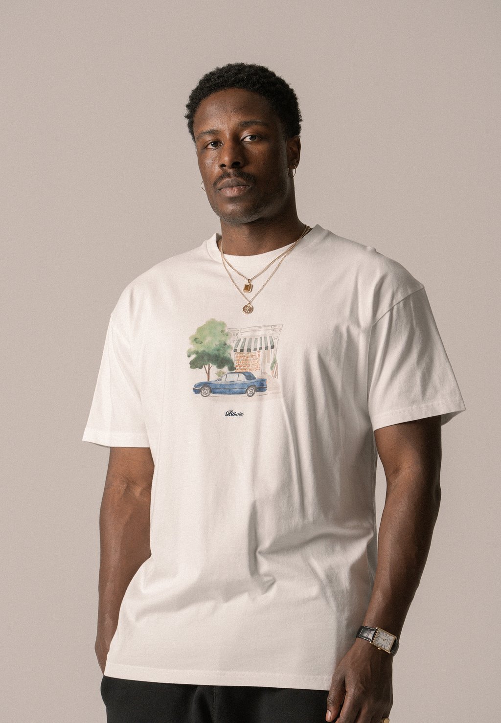 

Футболка с принтом PRIMAFILA TEE UNISEX BLKVIS, белый