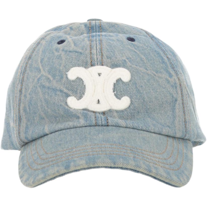 

CELINE Хлопковая бейсболка мужская светло-голубая