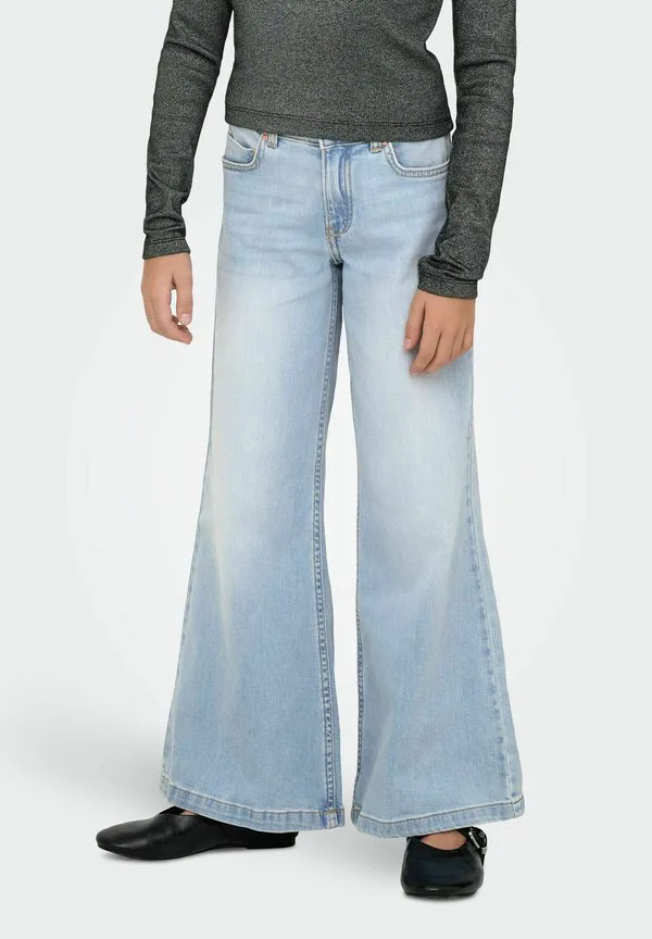Расклешенные джинсы mit weitem kogcalifornia mittlere taille Only Girls, Light Blue Denim — фото 2