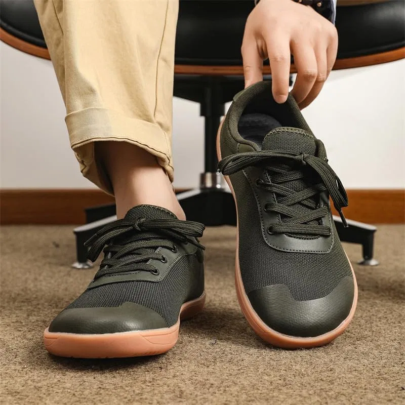 Мужские лоферы из дышащей сетки, легкие, для широкой стопы, Army Green Clolinde — фото 3