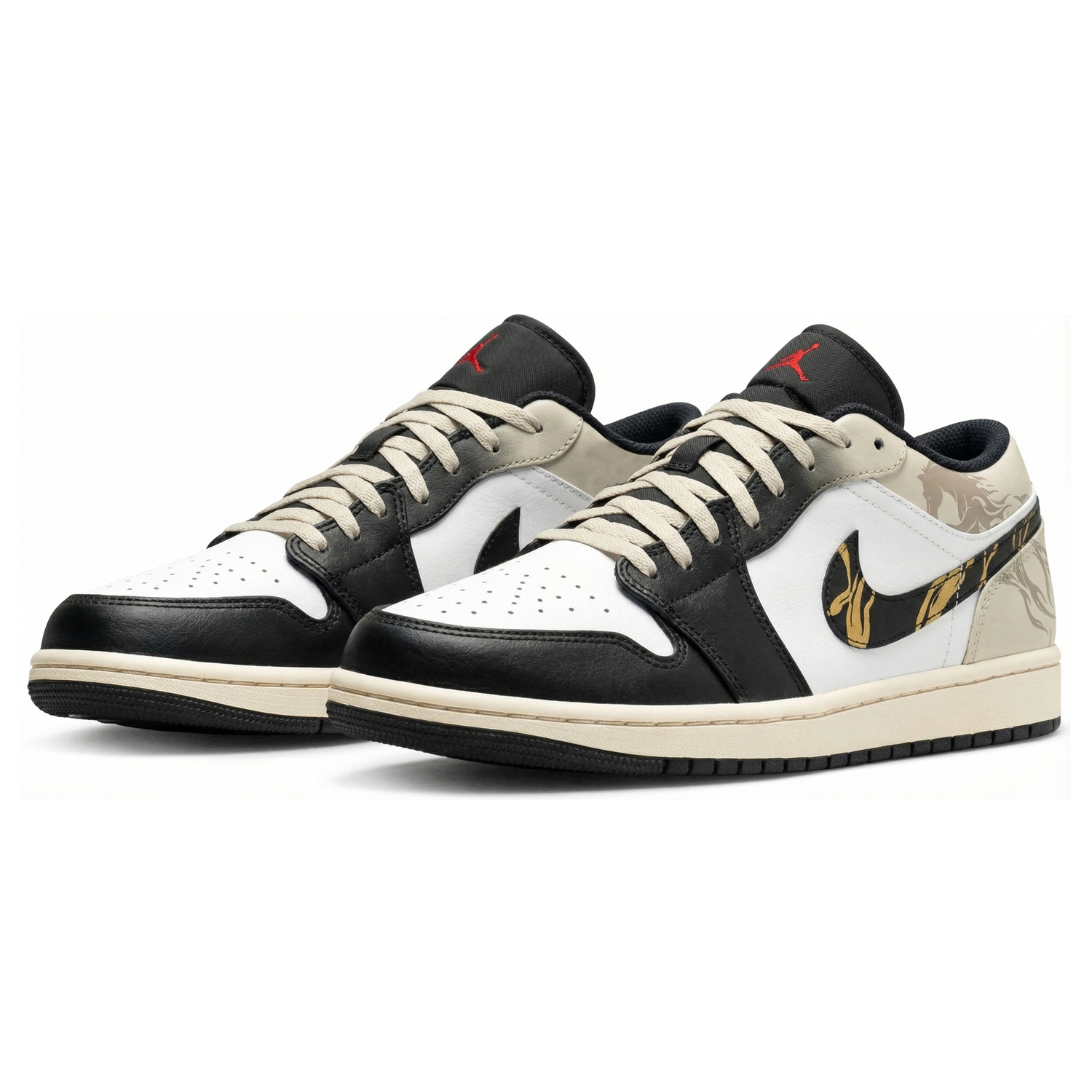 Jordan Air 1 Low CNY Horse Year, Triple Lab Grown, Pure Gold Trimmed Abrasion Resistant Low top — фото 4