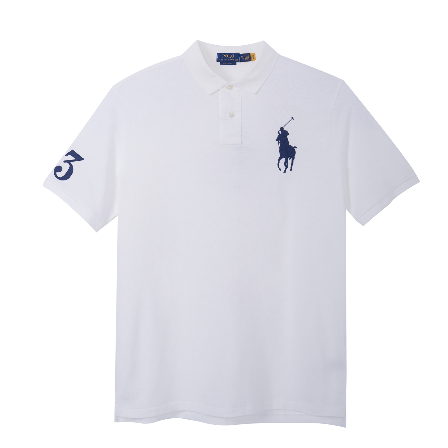 

Футболка с контрастным логотипом Polo Ralph Lauren, белый/синий