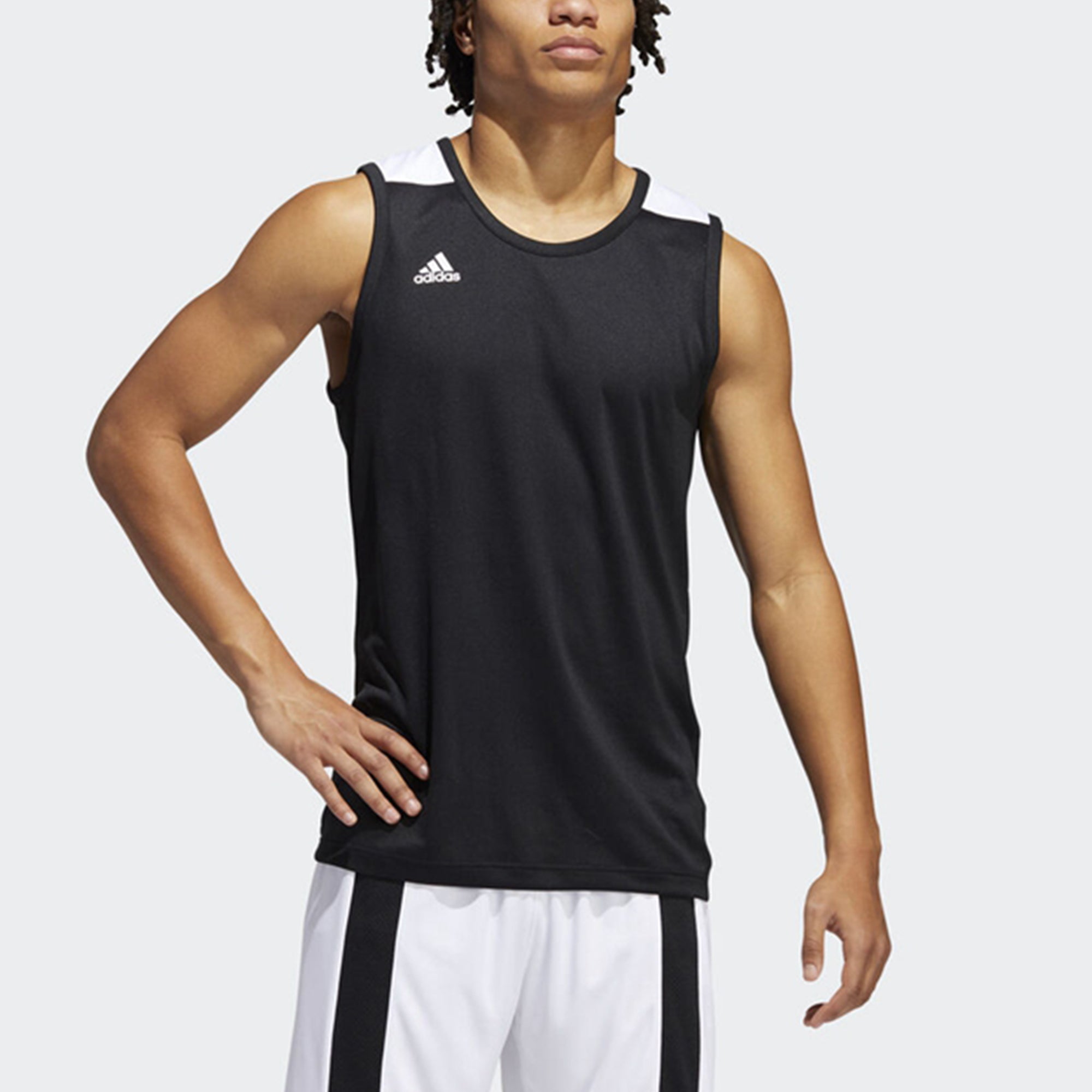 Жилет adidas C365 Jrsy Basketball Training Sports Quick Dry Breathable Vest Black — фото 3