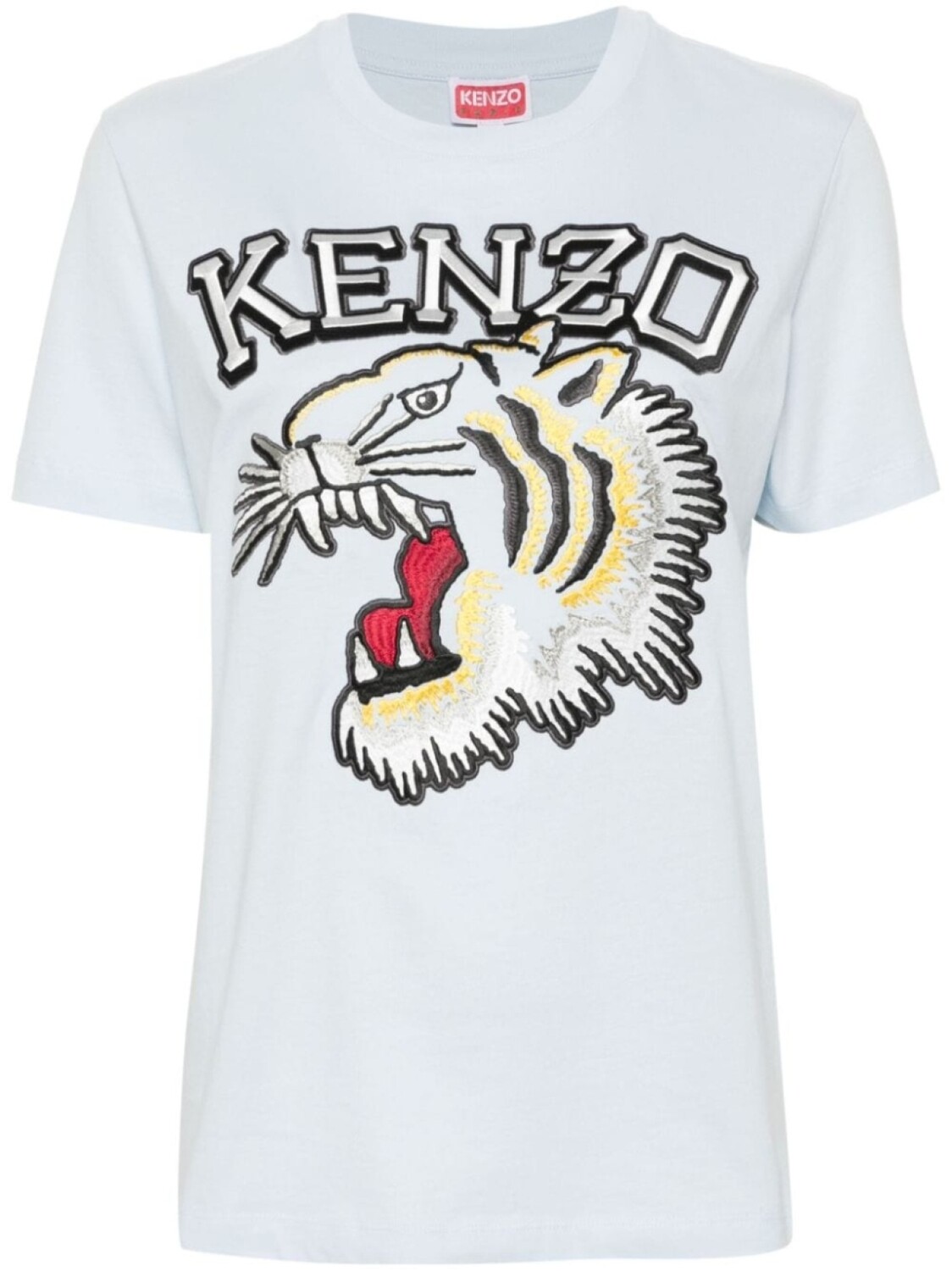 

Kenzo футболка с вышитым логотипом, синий