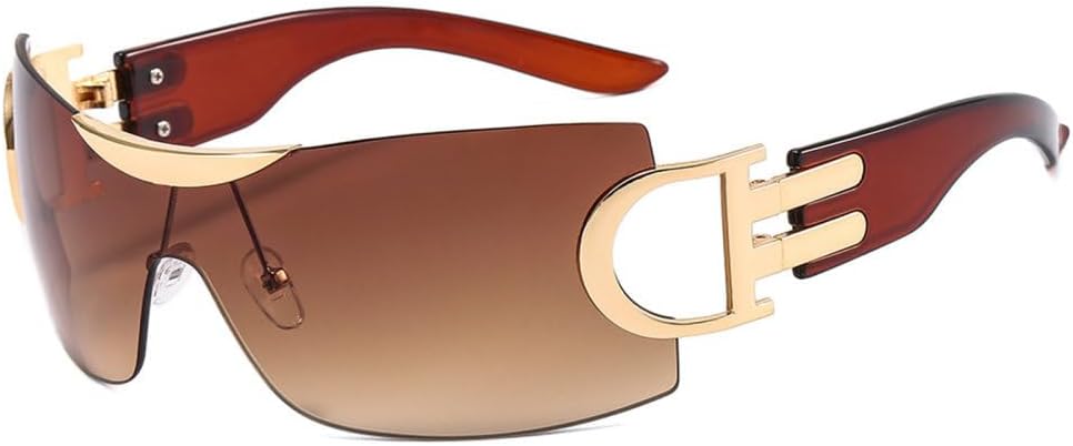 

Солнцезащитные очки без оправы One Piece 2027 для женщин, модные квадратные солнцезащитные очки для мужчин, винтажные солнцезащитные очки с обтекаемой формой MTZJH, C5