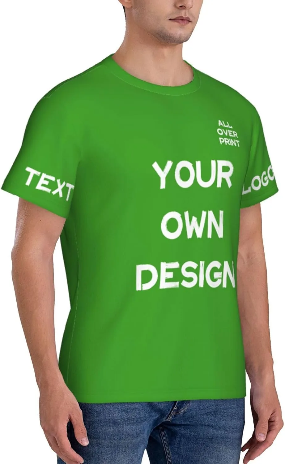 Футболка с принтом Custom Shirt с логотипом и текстом — фото 4
