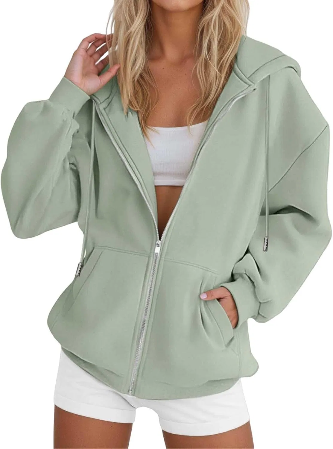 Толстовка женская оверсайз, бренд Generic, цвет Light Green
