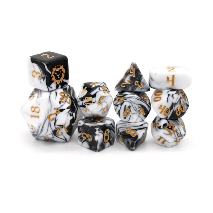 

Набор Poly Set DLucks с золотом (10), Acrylic Dice (Dice Envy)