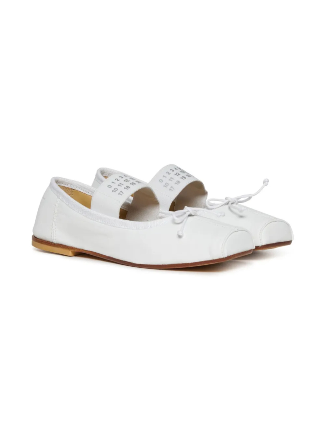 

MM6 Maison Margiela Kids балетки с логотипом, белый