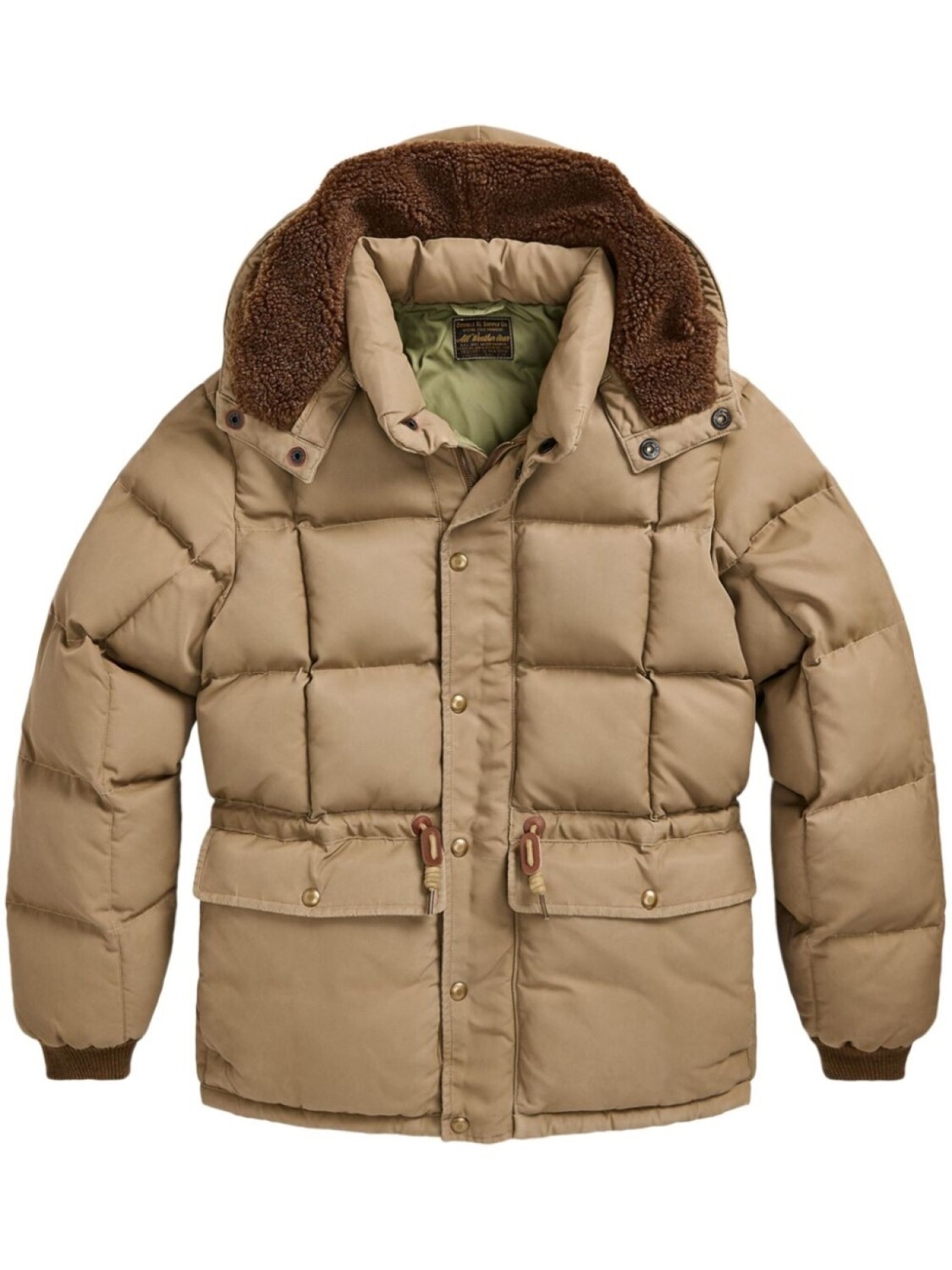 

Стеганый пуховик Ralph Lauren RRL, нейтральный цвет