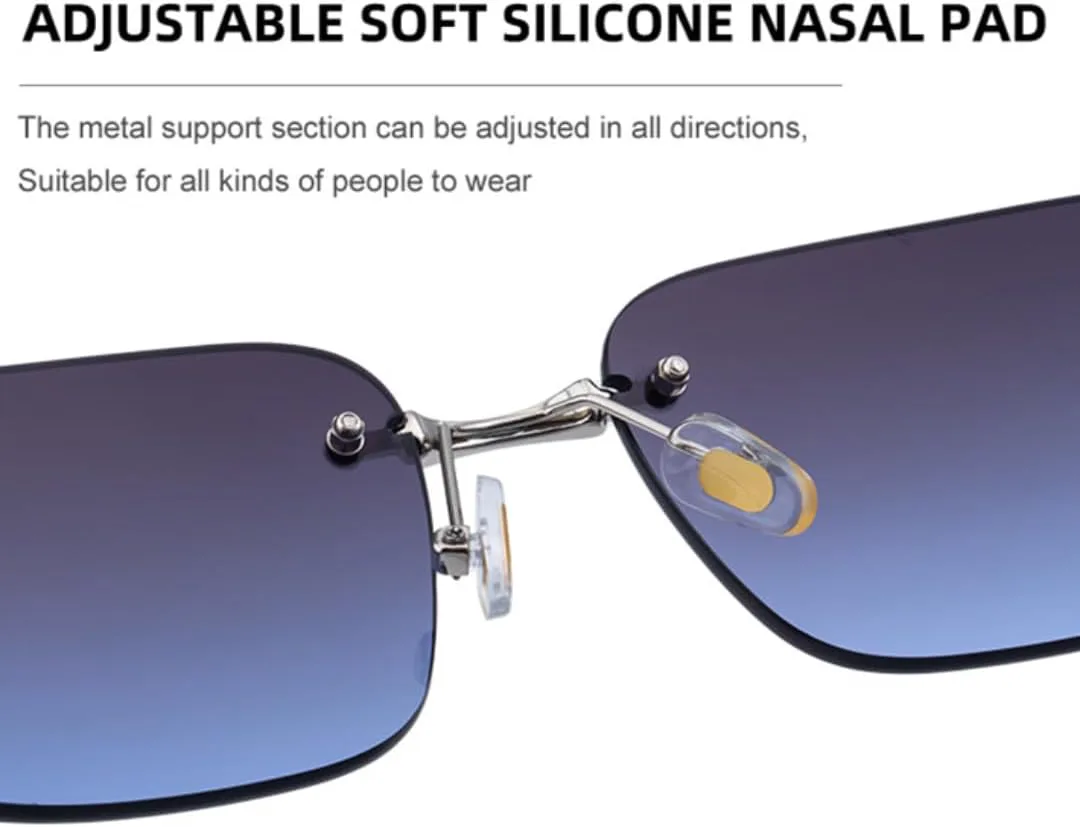 

Безободковые солнцезащитные очки UV400 в модном металлическом исполнении для мужчин и женщин, мужские очки для активного отдыха на природе VFDHN, Ttyj371-3