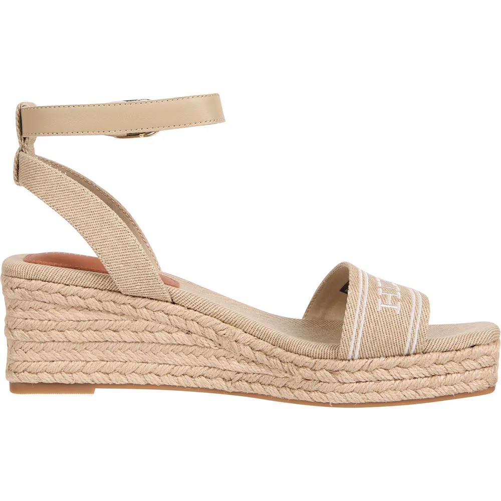 Сандалии Tommy Hilfiger FW0FW08805 esparto wedge, бежевый — фото 3