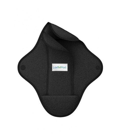 

Гигиеническая прокладка многоразовая из бамбука и хлопка, ЧЕРНАЯ, размер L, для ночного использования, от недержания мочи, Lady Pad