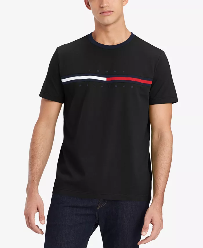 

Мужская футболка с коротким рукавом Tino Logo Tommy Hilfiger, черный