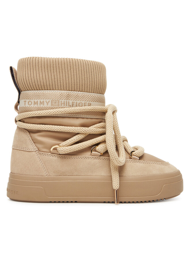 Зимние сапоги Tommytech Logotape Snowboot Warm FW0FW08998 Tommy Hilfiger, бежевый