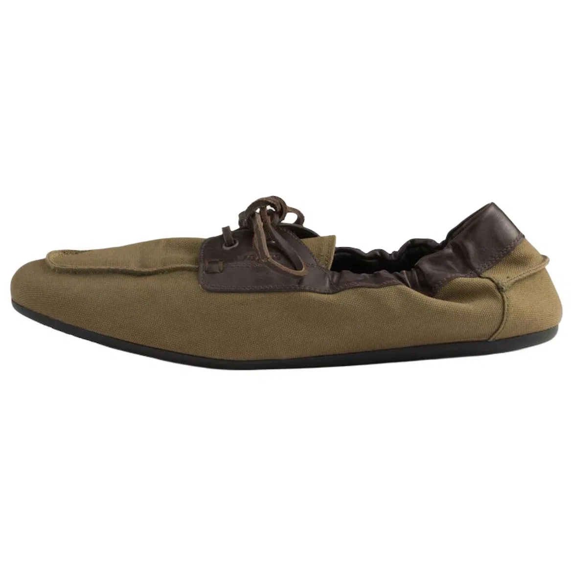 PRADA Shuffle Casual Leather Shoes Men's Forest Green