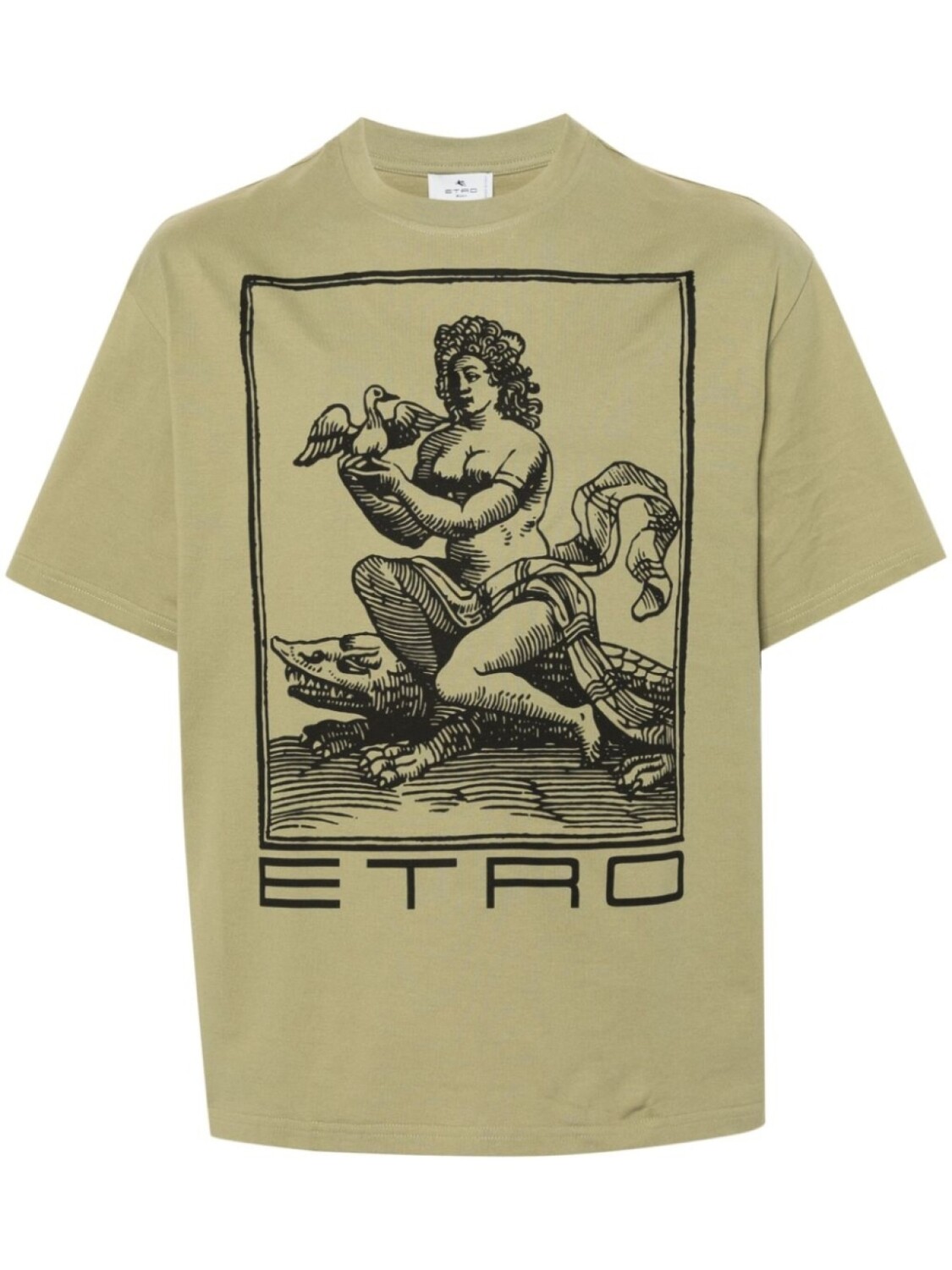 

ETRO футболка с графичным принтом, зеленый