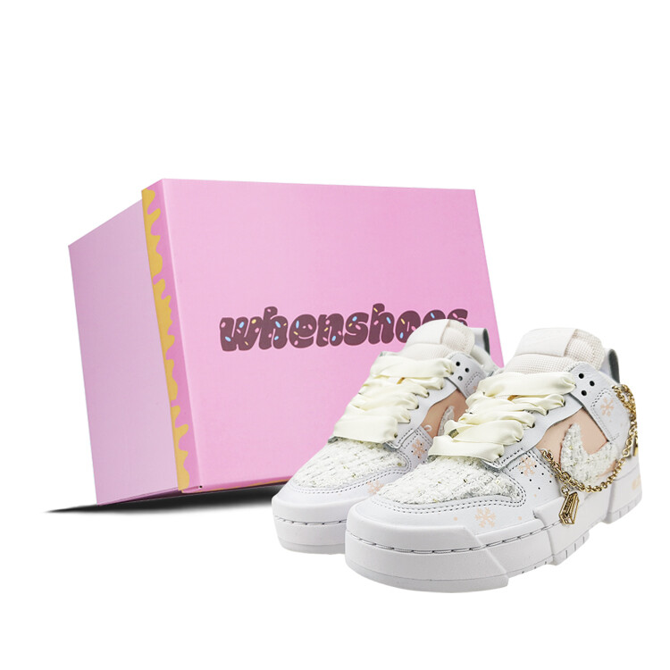 

Кроссовки Nike Dunk Skateboard Shoes Women's Low-Top White Pink