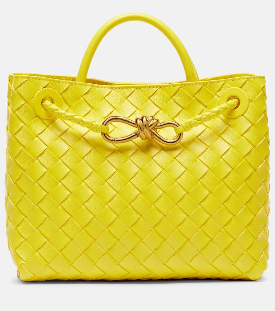 

Сумка-тоут Andiamo Small из кожи Bottega Veneta, Sulfur-Muse B-Sulfur