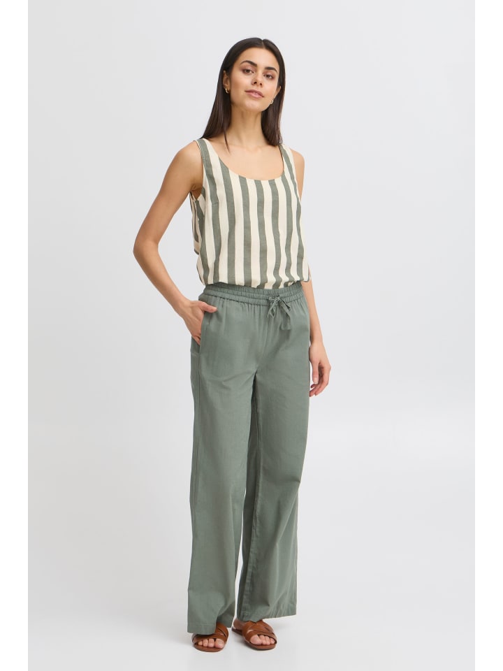 

Блузка без рукавов FRMADDIE, классический крой, микс Agave Green Fransa