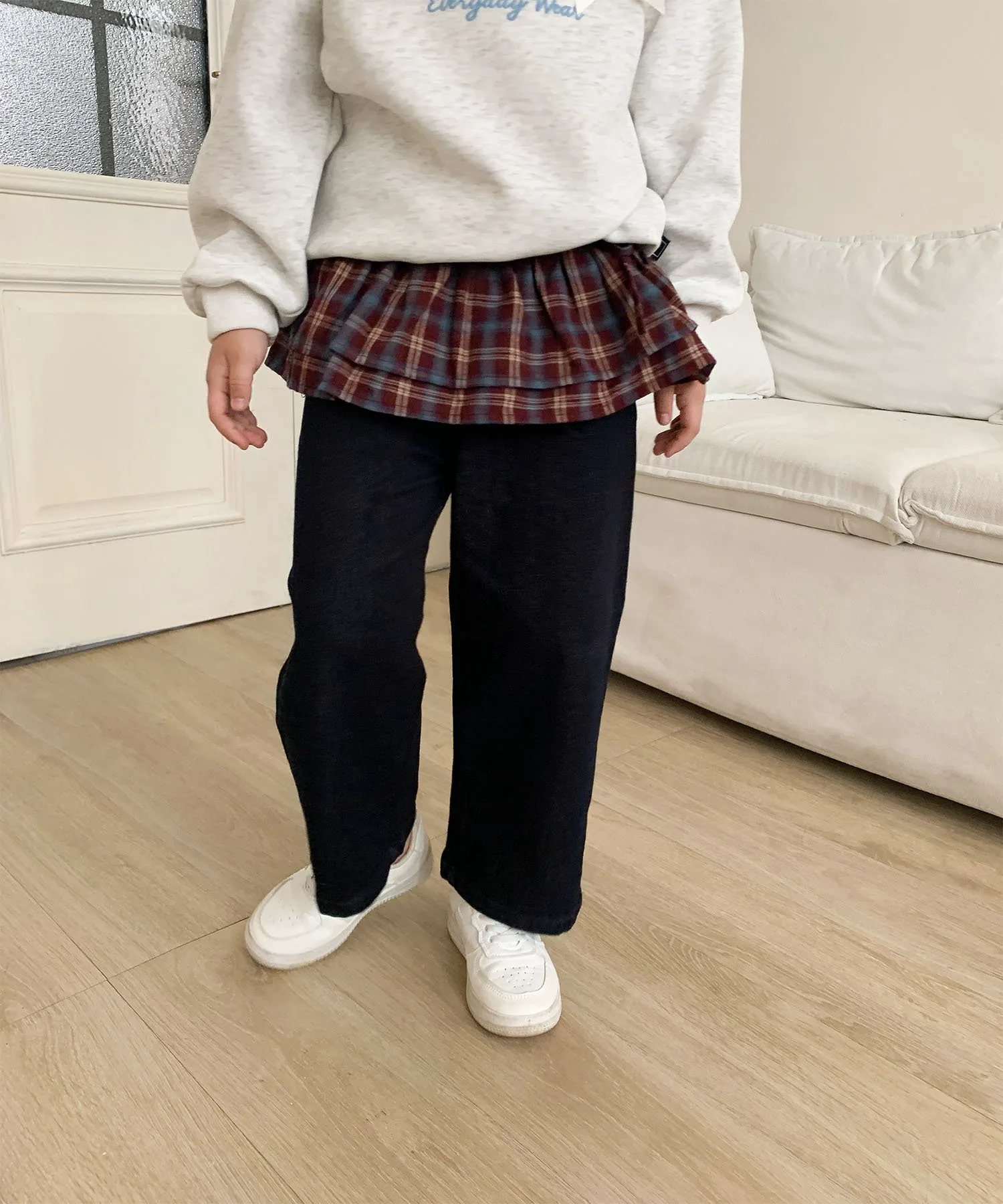 Детские многослойные джинсовые брюки Aimoha Kids, Red — фото 4