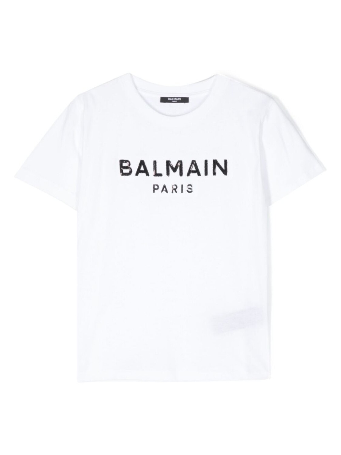 

Balmain Kids футболка с логотипом и пайетками, белый