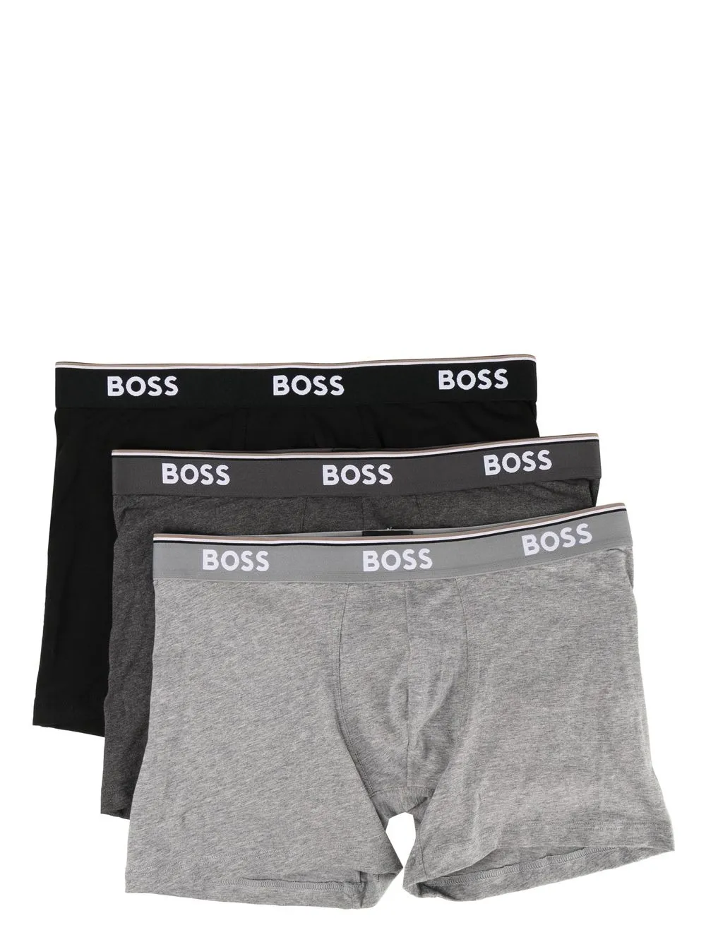 

Комплект из трех боксеров с логотипом BOSS, серый