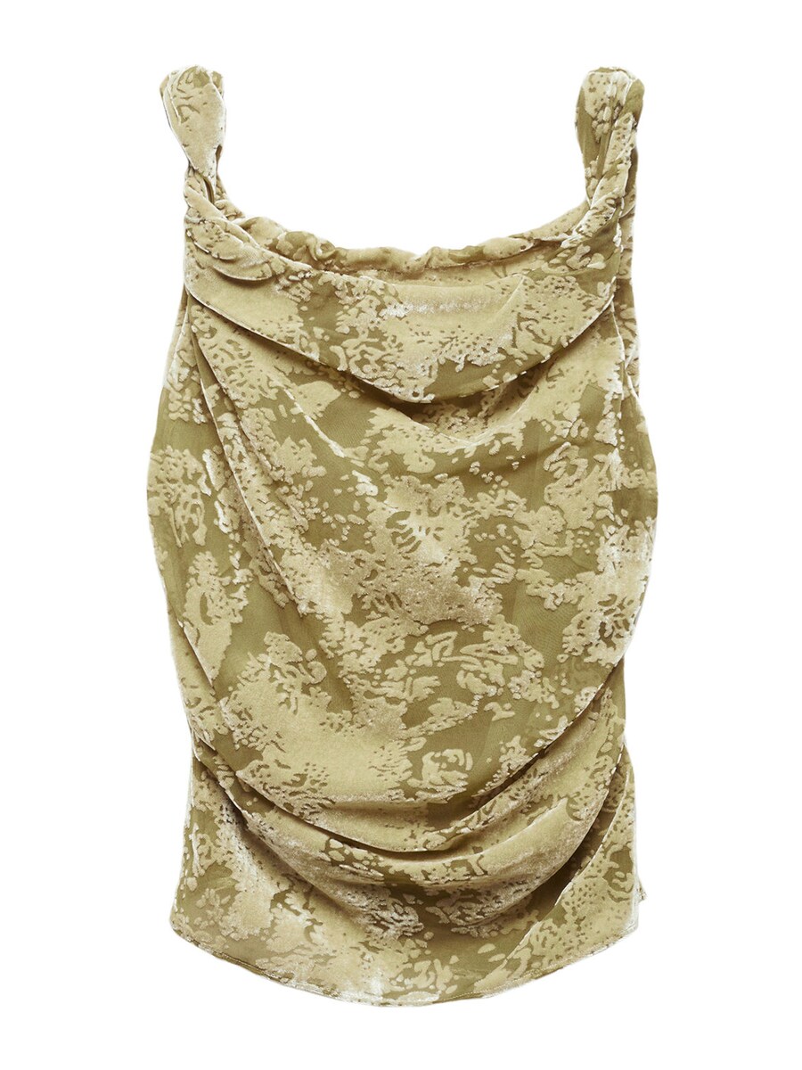 

Топ без рукавов MANGO Top Javier, цвет khaki/olive