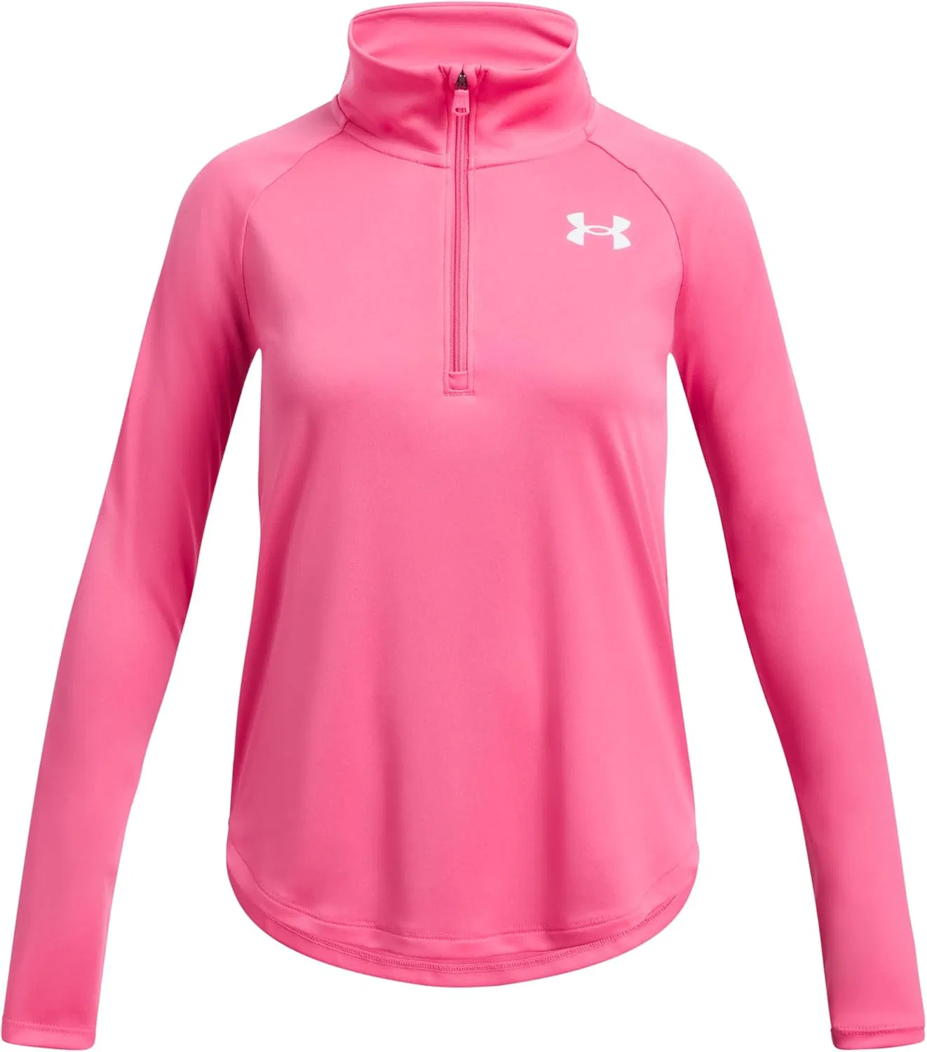 Детская кофта с капюшоном Under Armour Tech Graphic, половинная молния, Super Pink / Metallic Silver